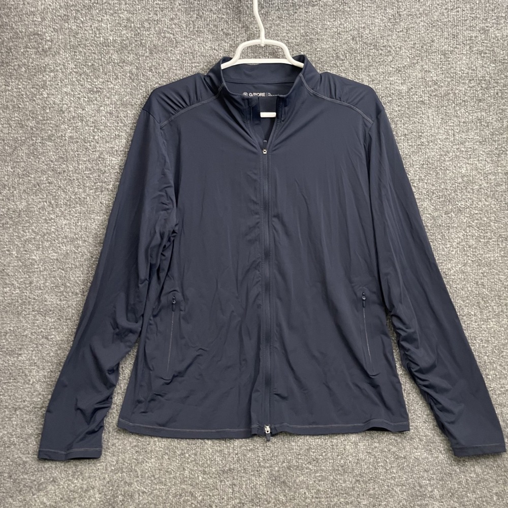 G/FORE Golf Jacket Mens Sz XL Full Zip Performance Blue Lightweight